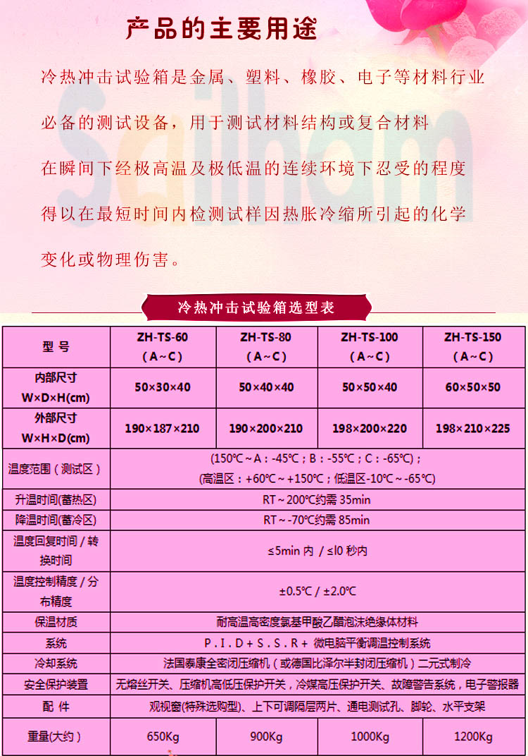 二箱式高低溫衝擊香蕉视频2020下载選型表